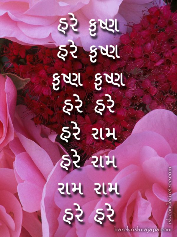 Hare Krishna Maha Mantra in Gujarati 001