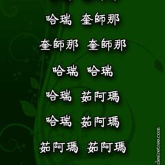 Hare Krishna Maha Mantra in Chinese 006