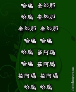 Hare Krishna Maha Mantra in Chinese 006
