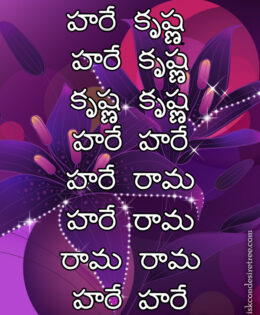 Hare Krishna Maha Mantra in Telugu 016
