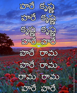 Hare Krishna Maha Mantra in Telugu 019