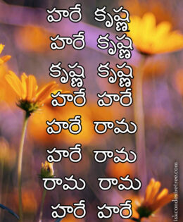 Hare Krishna Maha Mantra in Telugu 020