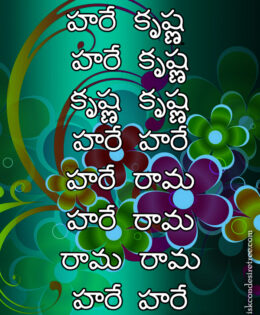 Hare Krishna Maha Mantra in Telugu 022