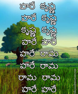 Hare Krishna Maha Mantra in Telugu 024