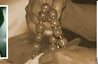 How to handle beads during chanting?